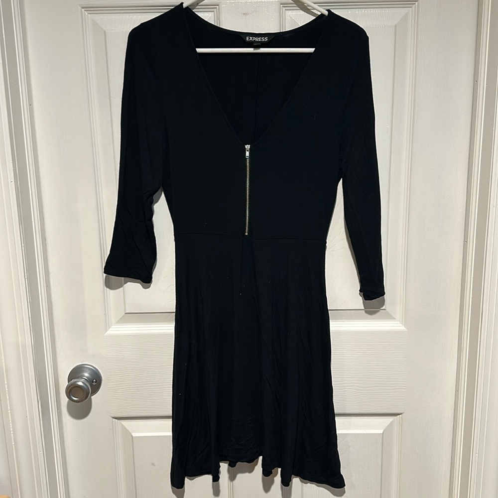 Express stretchy dress with zipper size Small